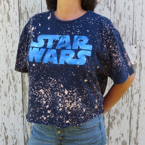 Star Wars Tops - Star Wars Bleach Crop Top sz XL